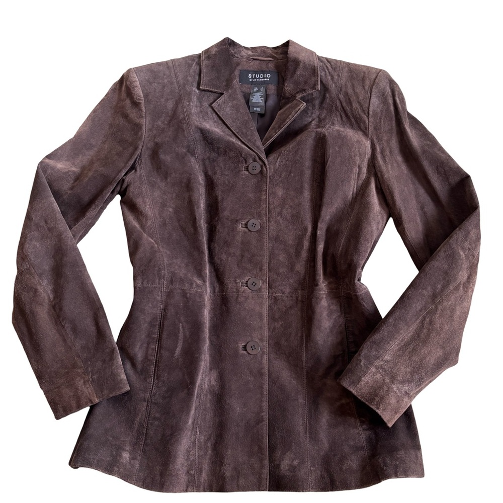 Liz Claiborne Brown Suede Blazer/Jacket